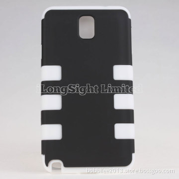 Hybrid Double Layer 3 Parts Hard Plastic Silicone Rubber Case For Samsung Galaxy Note 3 N9000